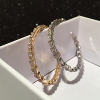 Snake-shaped Hoop Earrings Micro-inlay New S925 Silver Needle Hoop Earrings Wholesale Nihaojewelry main image 4