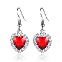 Classic Fashion Ocean Heart Red Necklace Earrings Set New Jewelry Set Wholesale Nihaojewelry main image 6