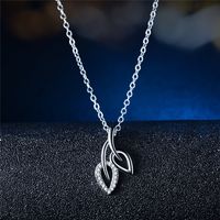 Explosions Branch Necklace Hollow Micro-set Leaf Pendant A Clavicle Chain Wholesale Nihaojewelry main image 4