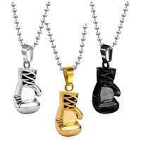 Boxing Gloves Titanium Steel Pendant Necklace Men's Boxing Gloves Fitness Sports Stainless Steel Jewelry Wholesale Nihaojewelry main image 1