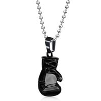 Boxing Gloves Titanium Steel Pendant Necklace Men's Boxing Gloves Fitness Sports Stainless Steel Jewelry Wholesale Nihaojewelry main image 5