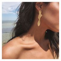 Europäische Und Amerikanische Mode Persönlichkeit Ohrringe Einfache Geometrische Metall Ohrringe Kreative Retro-schmuck Weibliche F6910 main image 2