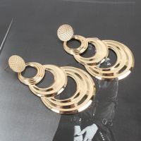 Retro Geometric Multilayer Metal Circle Earrings Creative Simple Earrings Wholesale Nihaojewelry main image 5