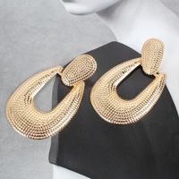 Fashion Alloy Earrings Exaggerated Texture Geometric Drop Earrings Wholesale Nihaojewelry main image 3
