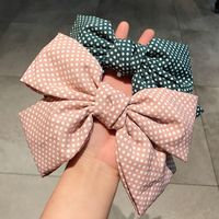 New Fabric Wave Point Hairpin Cute Bowknot Spring Clip Back Head Ponytail Hair Accessories Wholesale Nihaojewelry main image 3