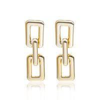 Fashion Jewelry Hip-hop Tassel Geometric Pendant Earrings Exaggerated Square Hollow Button Earrings Wholesale Nihaojewelry main image 6