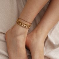 Fashion Jewelry Simple Multi-layer Time Hollowed Out Footwear Beach Punk Metal Chain Anklet Wholesale Nihaojewelry main image 2