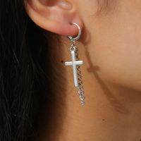 Fashion Cross Plating Iron No Inlaid Earrings main image 3