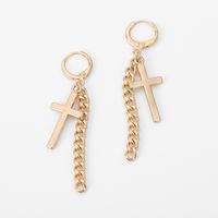 Fashion Cross Plating Iron No Inlaid Earrings main image 4