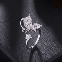 Butterfly Ring Fashion Simple Korean Index Finger Elegant Ring Wholesale Nihaojewelry sku image 1