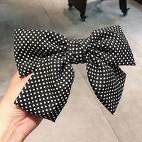 New Fabric Wave Point Hairpin Cute Bowknot Spring Clip Back Head Ponytail Hair Accessories Wholesale Nihaojewelry sku image 3