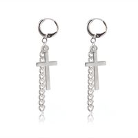 Fashion Cross Plating Iron No Inlaid Earrings sku image 1