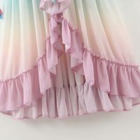 New Loose And Deep V Long Sleeve Gradient Irregular Dress Long Skirt Wholesale Nihaojewelry main image 3
