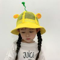 Summer Mesh Children's Hats Custom Hats Small Yellow Hats Sunscreen Parent-child Basin Hats main image 2