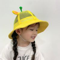 Summer Mesh Children's Hats Custom Hats Small Yellow Hats Sunscreen Parent-child Basin Hats main image 3