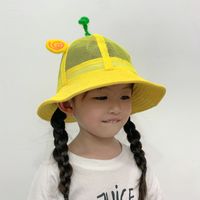 Summer Mesh Children's Hats Custom Hats Small Yellow Hats Sunscreen Parent-child Basin Hats main image 4