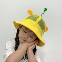 Summer Mesh Children's Hats Custom Hats Small Yellow Hats Sunscreen Parent-child Basin Hats main image 5