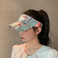 Printed Half-air Top Hat Tide Brand Street Leaking Topless Running Shade Cap Wholesale Nihaojewelry main image 5