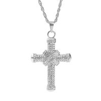 Hip Hop Creative Diamond Cross Necklace Long Exaggerated Pendant Jewelry Wholesale Nihaojewelry sku image 2