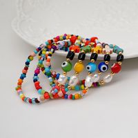 Farbiges Reis Perlen Armband Weiblicher Natürlicher Süßwasser Perlen Einfaches Kreatives Kreuz Handgemachter Schmuck Im Europäischen Und Amerikanischen Ethnischen Stil main image 1