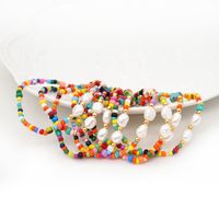 Einfacher Kreativer Farbiger Reiss Perlen Armband Weiblicher Natürlicher Süßwasser Perlen Kreuz Hand Gefertigter Schmuck Im Europäischen Und Amerikanischen Stil main image 6