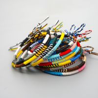 Explosion Small Commodity Bracelet Simple Wax Rope Woven Colorful Natal Rope Bracelet Handmade Jewelry Wholesale Nihaojewelry main image 1
