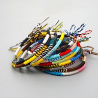 Explosion Small Commodity Bracelet Simple Wax Rope Woven Colorful Natal Rope Bracelet Handmade Jewelry Wholesale Nihaojewelry main image 2