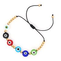 New Bracelet Glazed Lucky Eye Miyuki Rice Beads Woven Alphabet Handmade Jewelry Wholesale Nihaojewelry main image 6