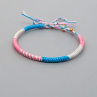 Explosión Pequeña Mercancía Pulsera Simple Cuerda De Cera Tejida Colorida Pulsera De Cuerda Natal Joyería Hecha A Mano Al Por Mayor Nihaojewelry sku image 4