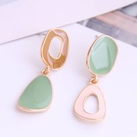 Boutique Korean Fashion Contrast Color Drop Earrings main image 1