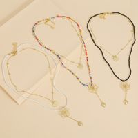 Long Flower Bohemian Multi-layer Necklace Creative Handmade Two Suit Pendant Jewelry Wholesale Nihaojewelry main image 2