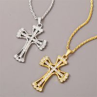 Exaggerated Long Section Cross Hip-hop Necklace Creative Fashion Pendant Jewelry Wholesale Nihaojewelry main image 1
