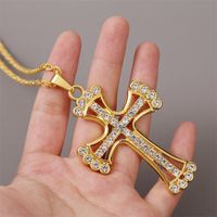 Exaggerated Long Section Cross Hip-hop Necklace Creative Fashion Pendant Jewelry Wholesale Nihaojewelry main image 4
