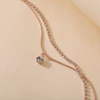 Jewelry Wholesale Creative Simple New Double-layer Diamond Snake Anklet Wholesale Nihaojewelry main image 5