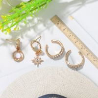 Octagonal Round Fashion Earrings Trend Geometric Diamond Ear Clip Suit Earrings Wholesale Nihaojewelry main image 3