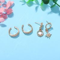 Octagonal Round Fashion Earrings Trend Geometric Diamond Ear Clip Suit Earrings Wholesale Nihaojewelry main image 4