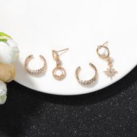 Octagonal Round Fashion Earrings Trend Geometric Diamond Ear Clip Suit Earrings Wholesale Nihaojewelry main image 5
