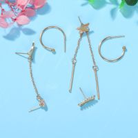 Korean Fashion Stars And Moon Earrings Meniscus Pentagram Irregular Earrings Set Wholesale Nihaojewelry main image 5
