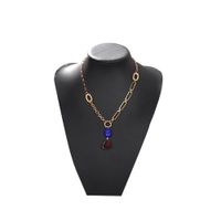 Creative Water Drop Stone Pendant Necklace Fashion Irregular Chain Geometric Accessories Wholesale Nihaojewelry main image 2