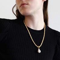 Simple Pearl Pendant Necklace Frosty Long Street Shooting Popular Accessories Wholesale Nihaojewelry main image 2