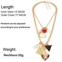 Diy Personalized Wild New Alternative Love Metal Micro Diamond Pendant Necklace Wholesale Nihaojewelry main image 6