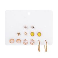 New Jewelry One Week Earring Set Combination 6 Pairs Of Mini Simple C-shaped Imitation Pearl Earrings Wholesale Nihaojewelry main image 6