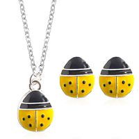 New Necklace Star Ladybug Set Necklace Earring Cute Cartoon Clavicle Chain Wholesale Nihaojewelry main image 2