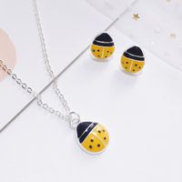 New Necklace Star Ladybug Set Necklace Earring Cute Cartoon Clavicle Chain Wholesale Nihaojewelry main image 4
