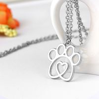 Explosion Necklace Clavicle Chain Simple Creative New Hollow Love Dog Claw Pendant Necklace Wholesale Nihaojewelry main image 3