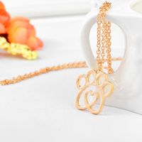 Explosion Necklace Clavicle Chain Simple Creative New Hollow Love Dog Claw Pendant Necklace Wholesale Nihaojewelry main image 4