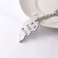 Love Drop Oil Alphabet Necklace Clavicle Chain Love Splicing Good Friend Necklace Wholesale Nihaojewelry main image 4