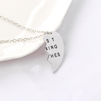 Love Drop Oil Alphabet Necklace Clavicle Chain Love Splicing Good Friend Necklace Wholesale Nihaojewelry main image 5