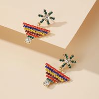 Korean Elegant Color Diamond-set Geometric Windmill Earrings Fashion Vacation Trend Earrings Jewelry Wholesale Nihaojewelry main image 5