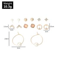 Bijoux Exquis Géométrique Petites Boucles D'oreilles Ensemble Multi-éléments Perles Boucles D'oreilles En Gros Nihaojewelry main image 6